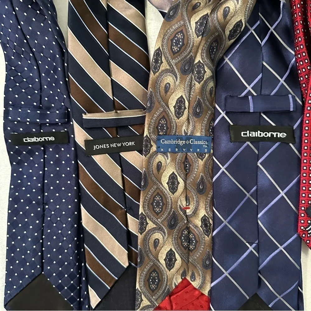 Mixed Lot of 12 Men’s Neck Ties Dept store brands Claiborne, Stafford, Alfani, x